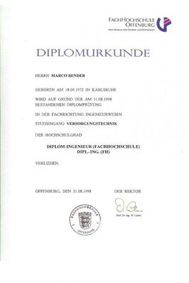 Diplom-Urkunde